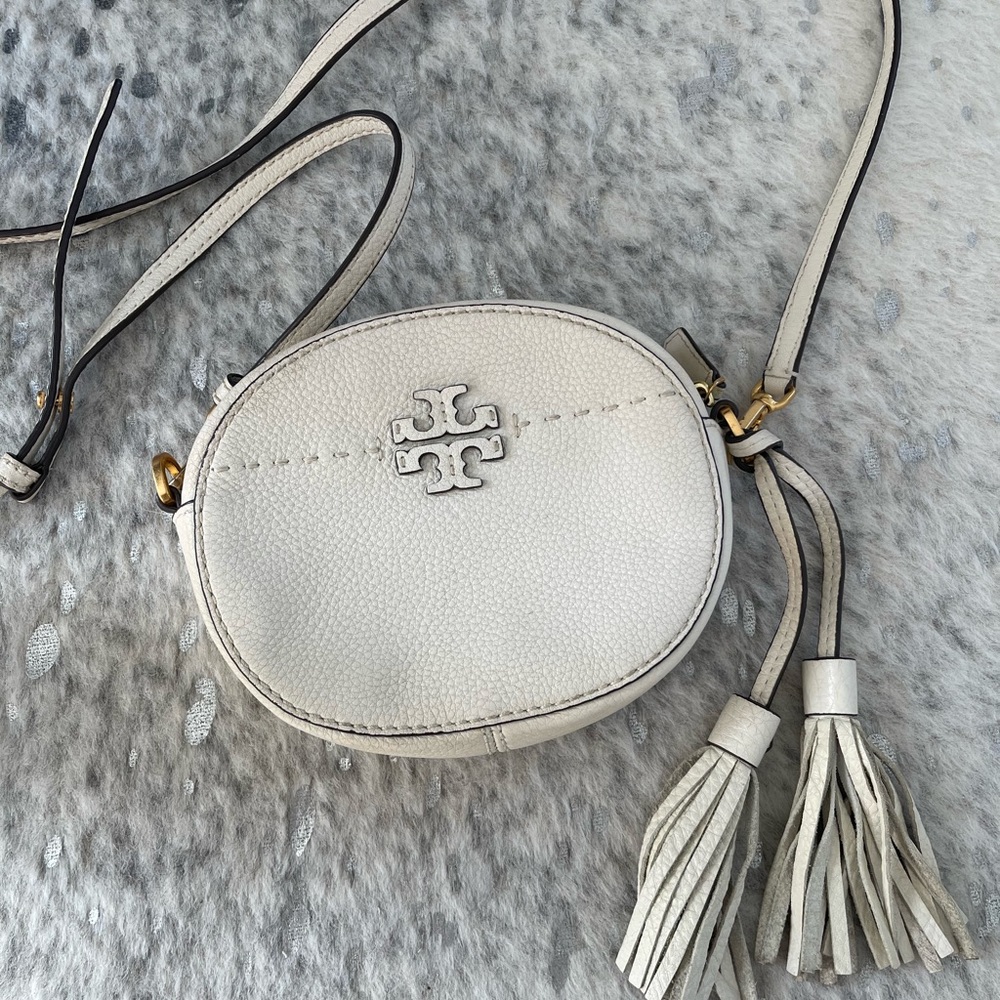 Tory Burch McGraw Round Leather Crossbody Bag